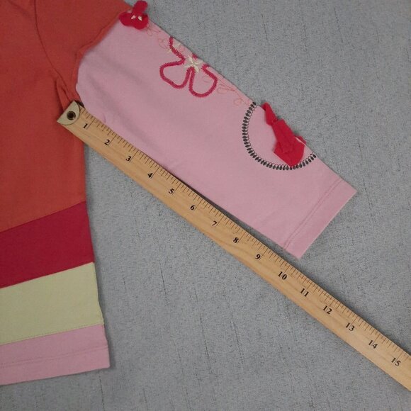 Deux par Deux Girls Outfit 5 Orange Pink Top Velour Stripe Pants Y2K 2000s Retro - Picture 16 of 16